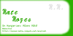 mate mozes business card
