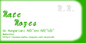 mate mozes business card